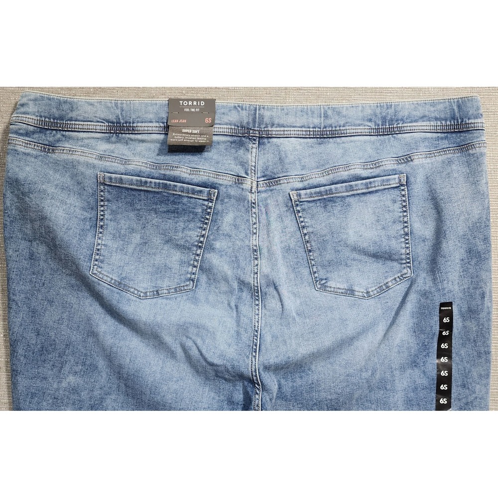 Torrid Lean Jean High Rise Pull On Super Skinny Leggings Light Wash 6S Plus Size - Picture 6 of 12